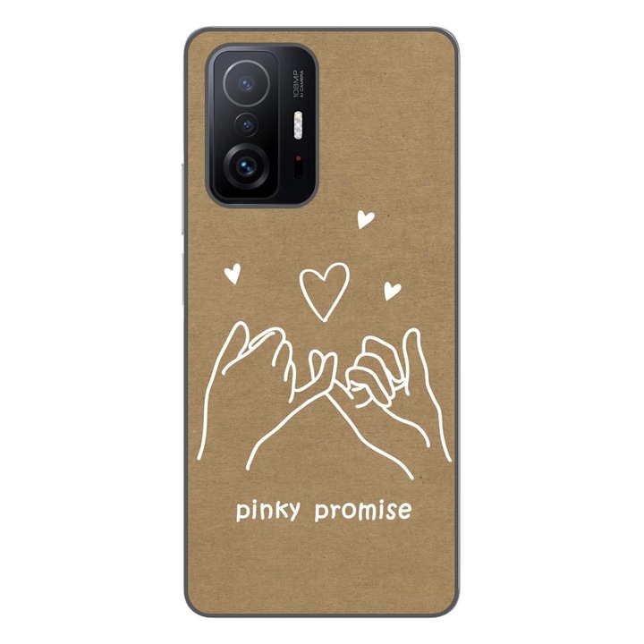 Husa compatibila cu Xiaomi Mi 11T, Mi 11T Pro Silicon Gel Tpu Model BFF Pinky Promise