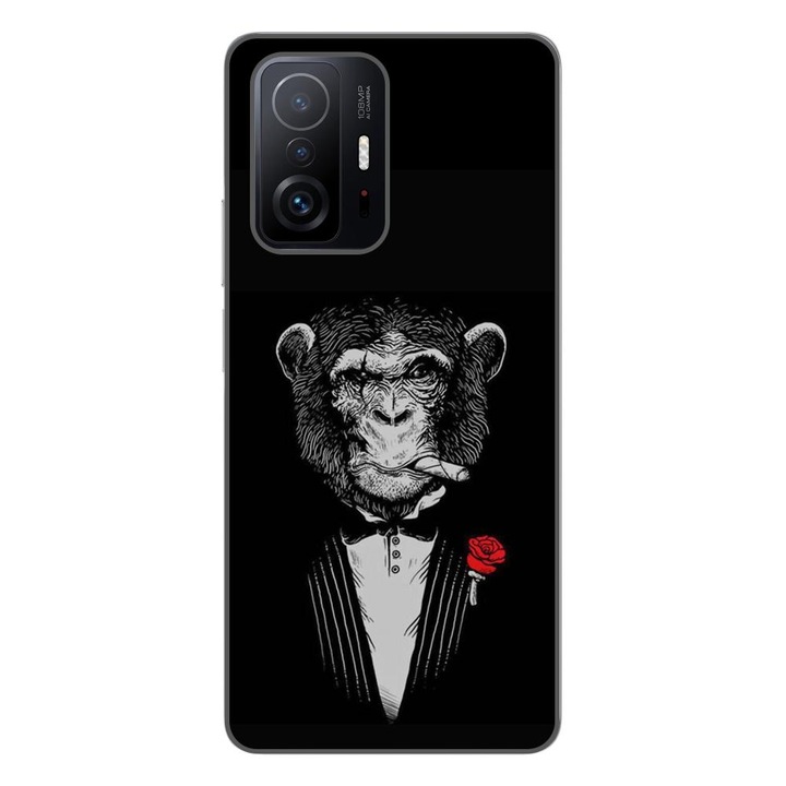 Калъф, съвместим с Xiaomi Mi 11T, Mi 11T Pro Silicon Gel Tpu Модел Cigar Monkey