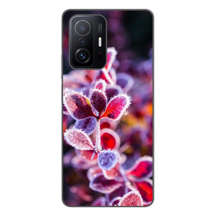 Husa compatibila cu Xiaomi Mi 11T, Mi 11T Pro Silicon Gel Tpu Model Flori Inghetate