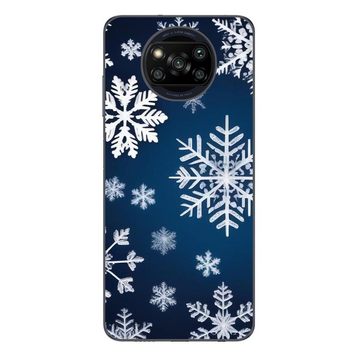 Husa compatibila cu Xiaomi Poco X3 Pro Silicon Gel Tpu Model Fulgi de Nea