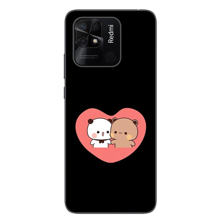 A burkolat kompatibilis a Xiaomi Redmi 10C Silicon Gel Tpu Bubu Dudu In Heart modellel