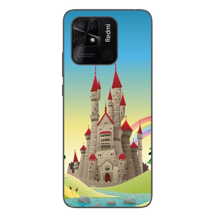 A tok kompatibilis a Xiaomi Redmi 10C Silicone Gel Tpu Castle modellel