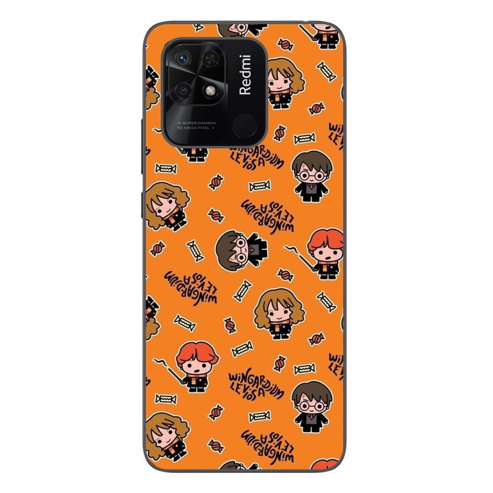 A burkolat kompatibilis a Xiaomi Redmi 10C Silicon Gel Tpu modellel Harry Potter Wingardium Leviosa