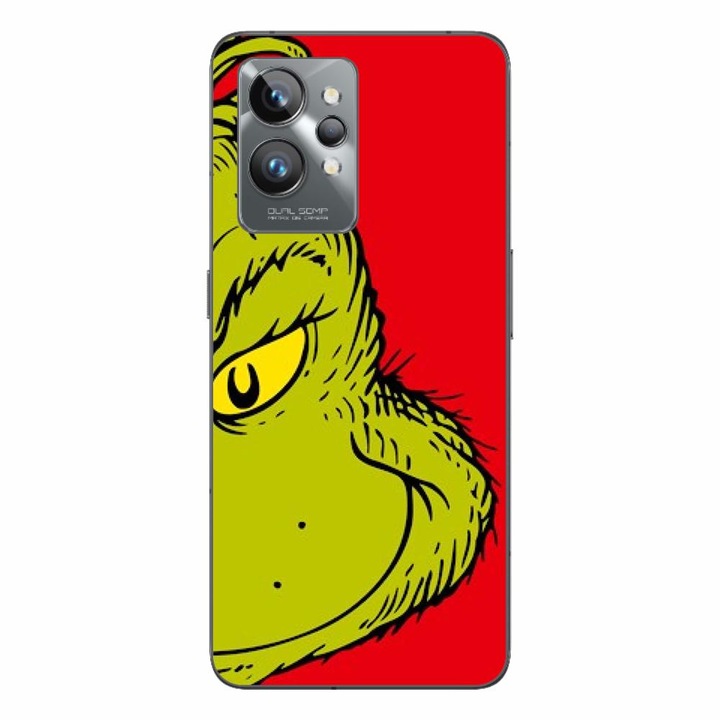 Husa compatibila cu Realme GT2 Pro Silicon Gel Tpu Model Craciun Grinch Face