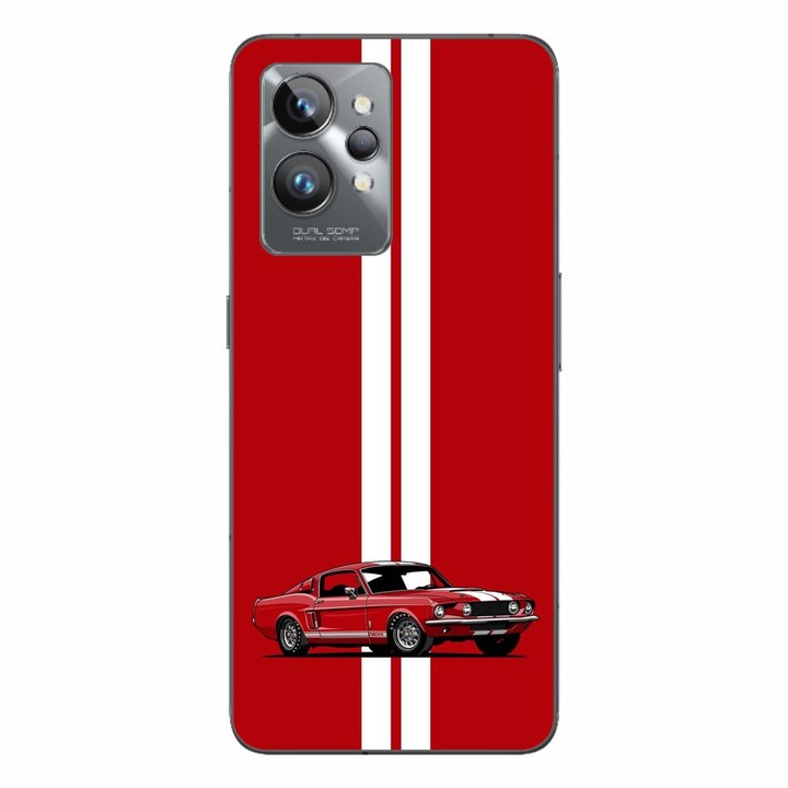Husa compatibila cu Realme GT2 Pro Silicon Gel Tpu Model Red Mustang