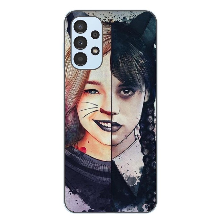 A burkolat kompatibilis a Samsung Galaxy A13 4G Silicon Gel Tpu Model Wednesday és az Enid Sinclair modellekkel
