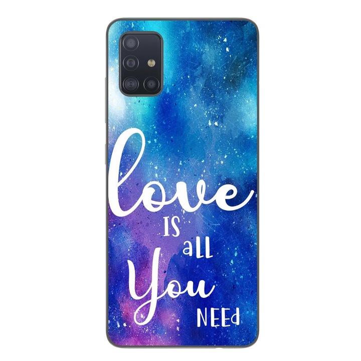 Husa compatibila cu Samsung Galaxy A71 Silicon Gel Tpu Model Love Is All You Need
