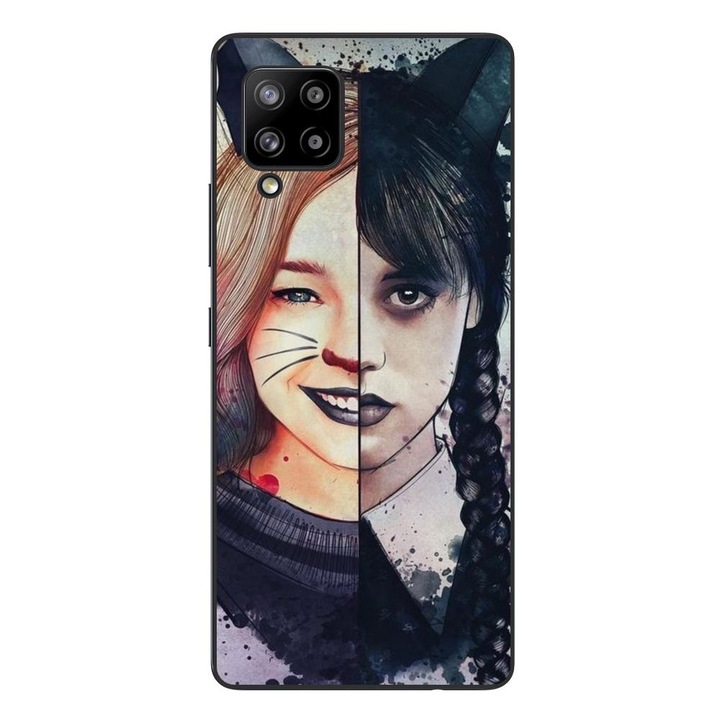 Husa compatibila cu Samsung Galaxy A42 5G Silicon Gel Tpu Model Wednesday si Enid Sinclair