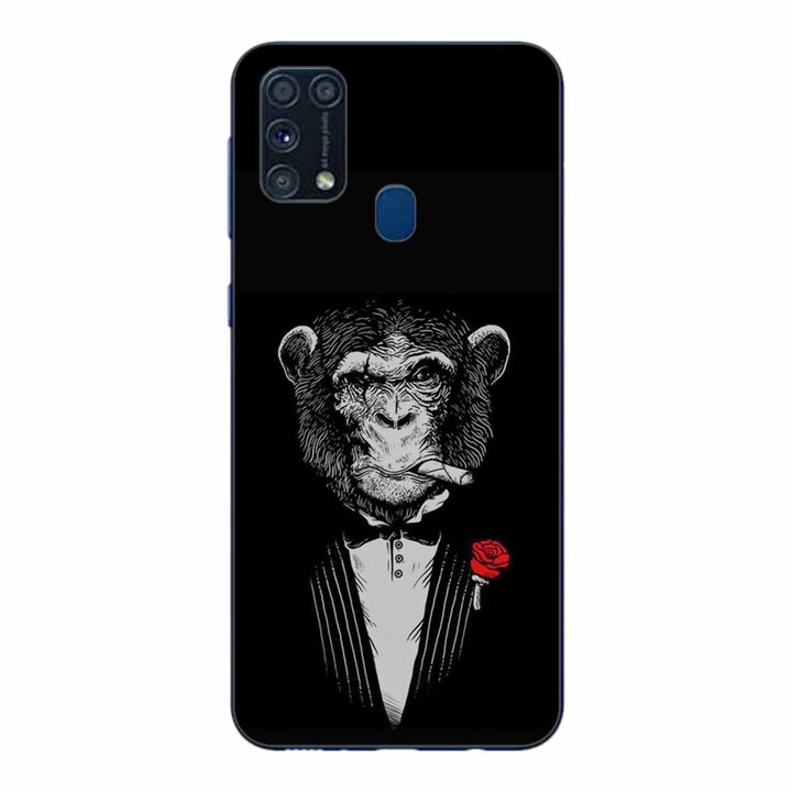 Husa compatibila cu Samsung Galaxy M21S, M31 Silicon Gel Tpu Model Cigar Monkey