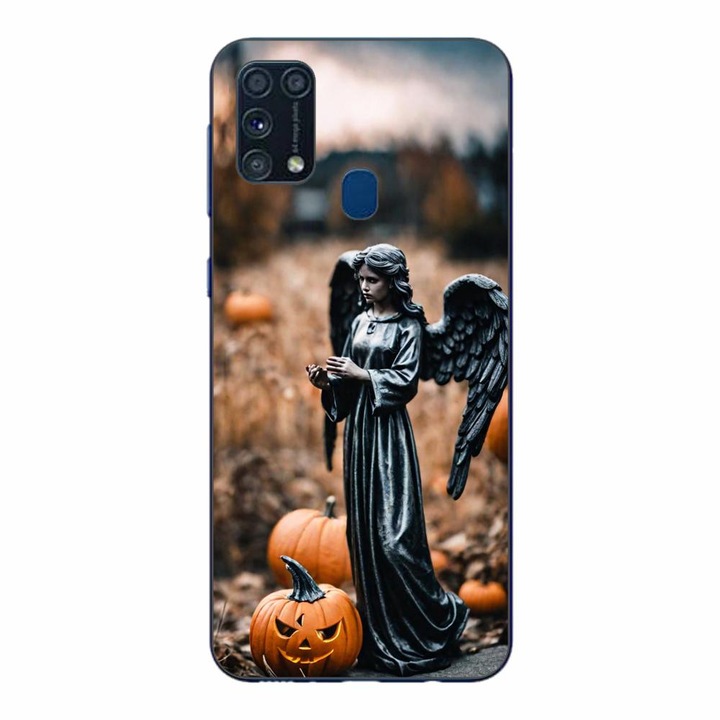 Husa compatibila cu Samsung Galaxy M21S, M31 Silicon Gel Tpu Model Halloween Dovleacul Ingerului