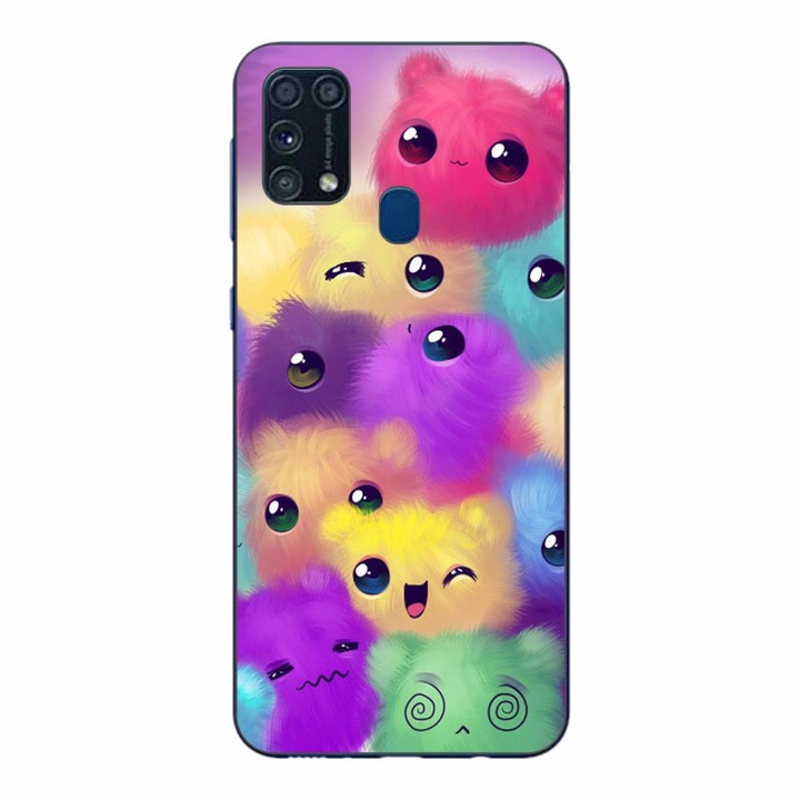 Husa compatibila cu Samsung Galaxy M21S, M31 Silicon Gel Tpu Model Pufosi Colorati