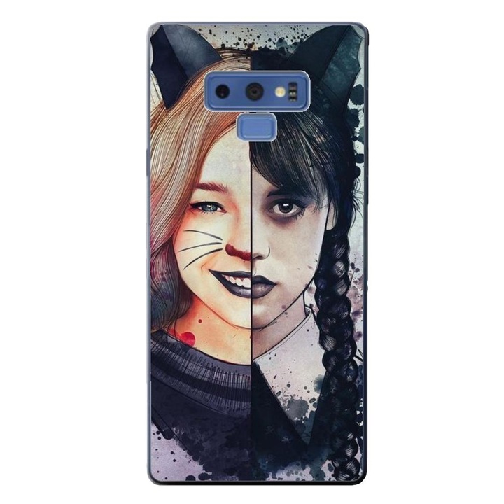 Калъф, съвместим със Samsung Galaxy Note 9 Silicon Gel Tpu Model Wednesday и Enid Sinclair
