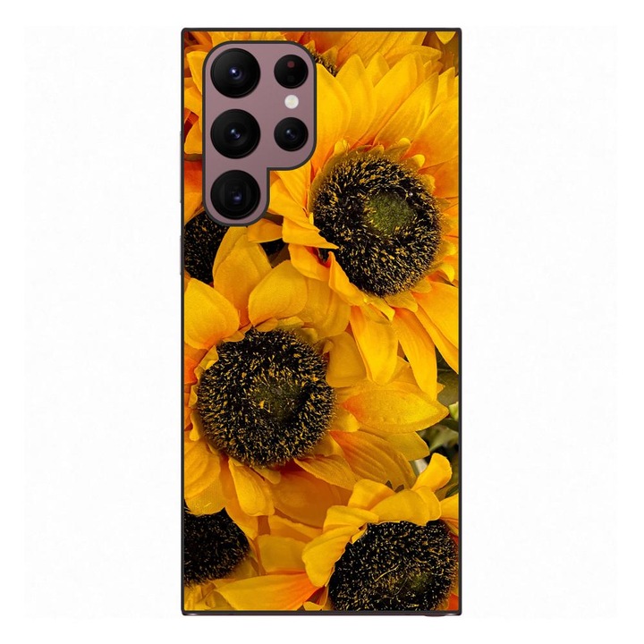 Капак, съвместим с модел Samsung Galaxy S22 Ultra Silicone Gel Tpu Sunflower