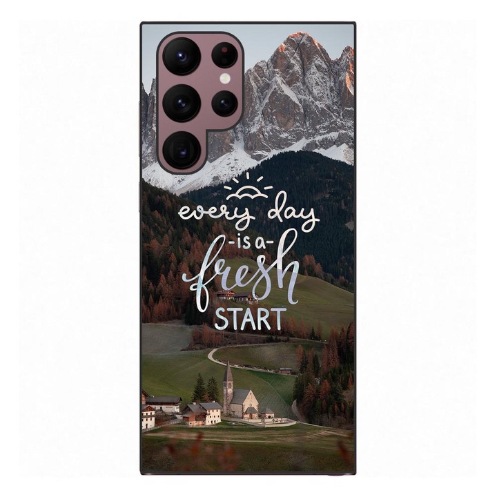 Капак, съвместим с модел Samsung Galaxy S22 Ultra Silicon Gel Tpu Съобщение Ново начало