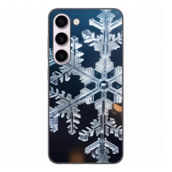 Кейс съвместим със Samsung Galaxy S23 Silicon Gel Tpu Модел Big Snowflake