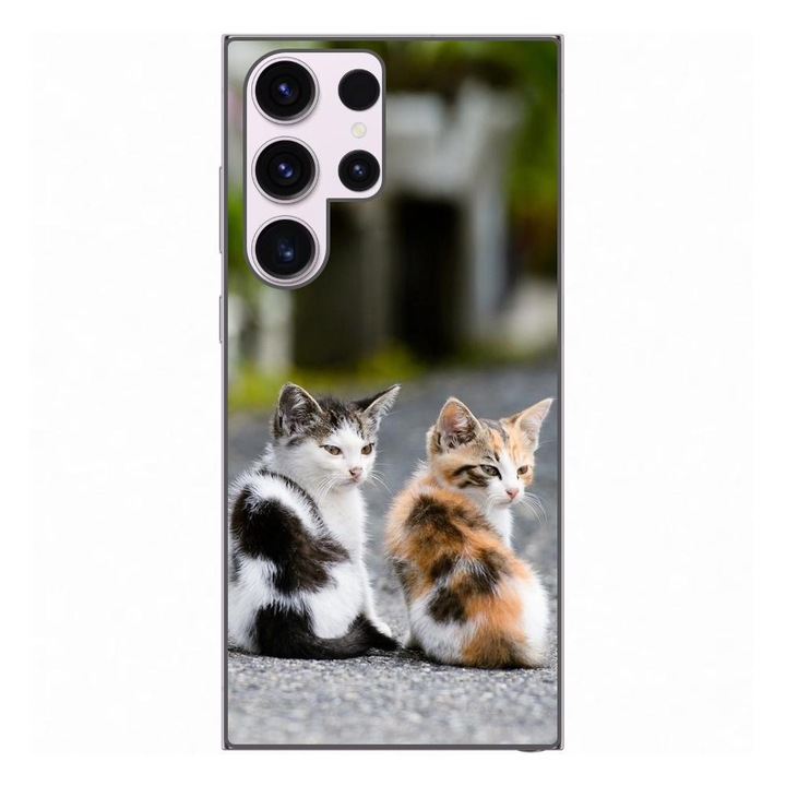 Кейс, съвместим с Samsung Galaxy S23 Ultra Silicon Gel Tpu Model Kitties