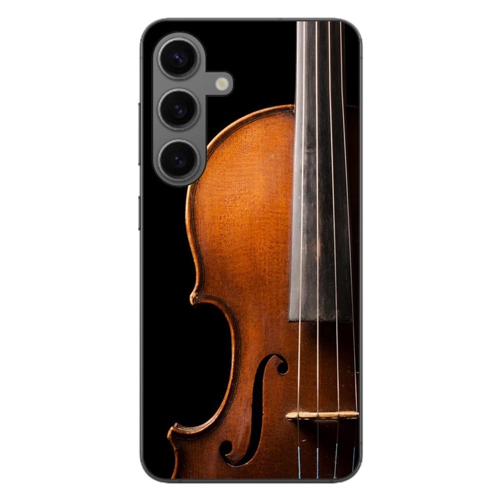 Калъф, съвместим с Samsung Galaxy S24 FE силиконов гел Tpu модел цигулка