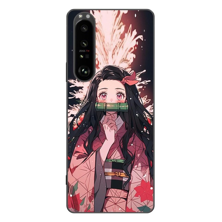 Калъф, съвместим с модел Sony Xperia 1 III Silicon Gel Tpu Demon Slayer Nezuko