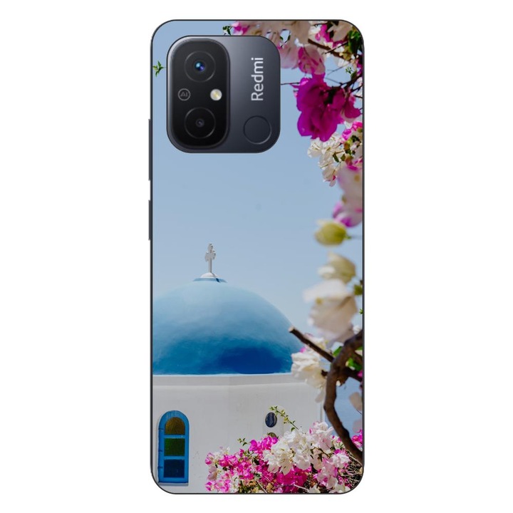 Кейс съвместим с Xiaomi Redmi 12C Silicon Gel Tpu Модел Гърция Санторини