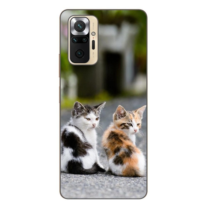 Husa compatibila cu Xiaomi Redmi Note 10 Pro Silicon Gel Tpu Model Kitties
