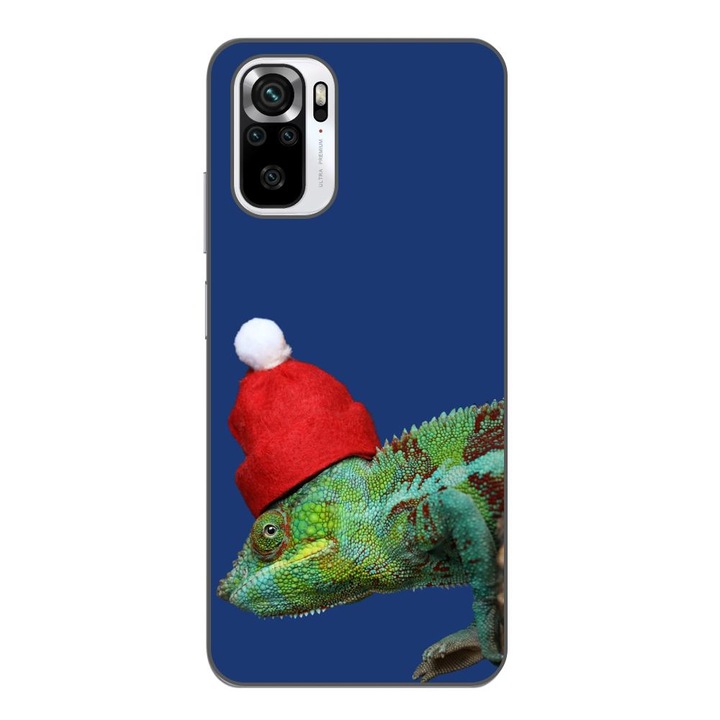 Husa compatibila cu Xiaomi Redmi Note 10S Silicon Gel Tpu Model Craciun Cameleon