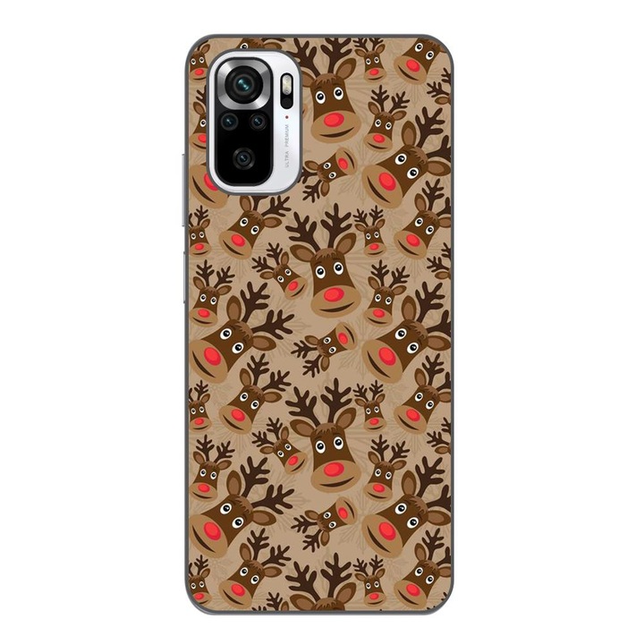 Husa compatibila cu Xiaomi Poco M5s Silicon Gel Tpu Model Craciun Rudolf Pattern