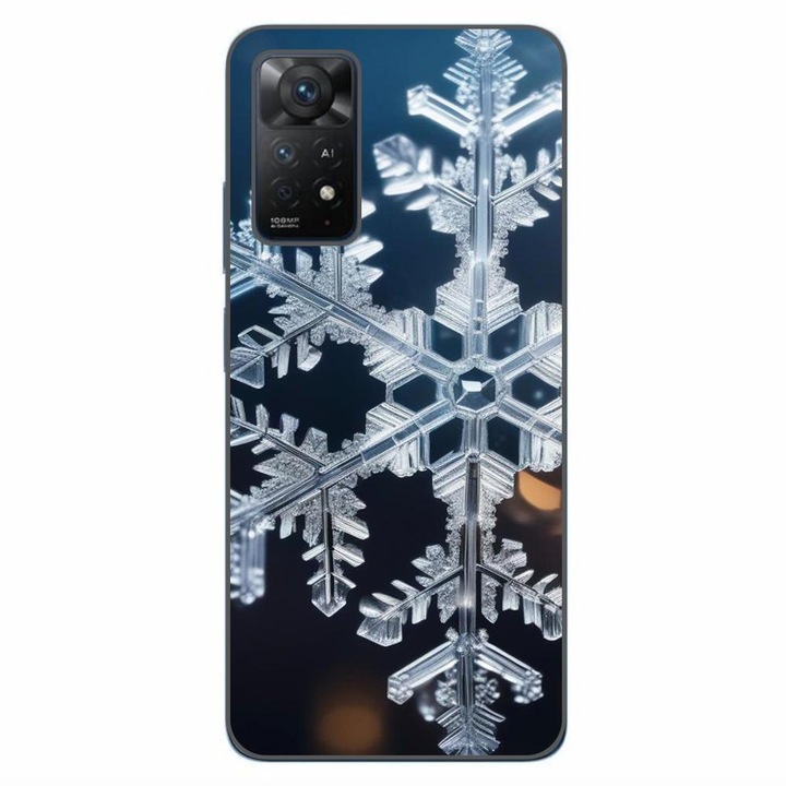 Капак, съвместим с Xiaomi Redmi Note 11 Pro 4G, 5G Silicon Gel Tpu Модел Big Snowflake