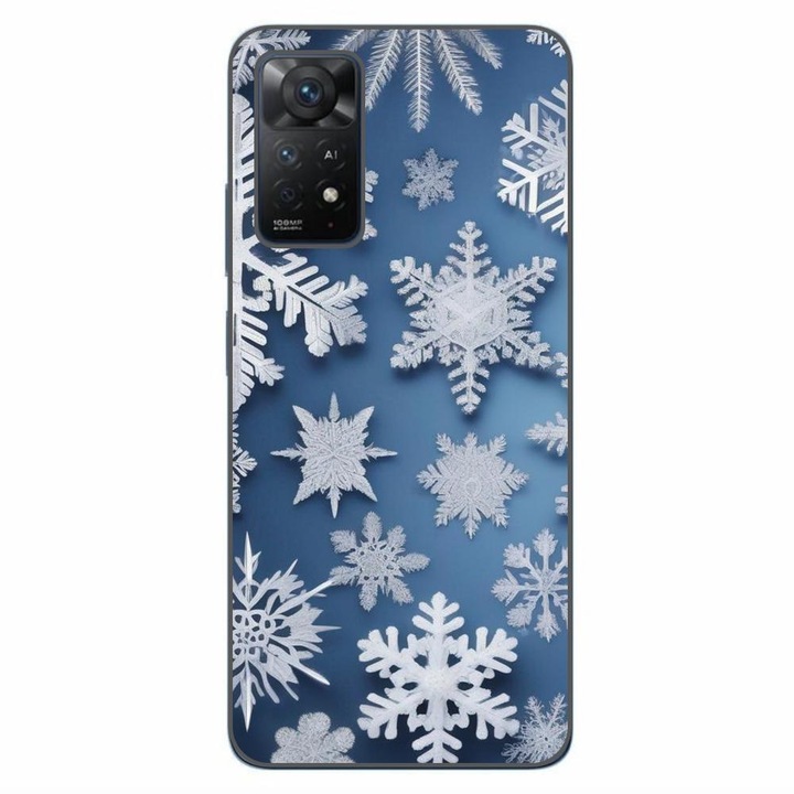 Капак, съвместим с Xiaomi Redmi Note 11 Pro 4G, 5G силиконов гел Tpu модел снежинка