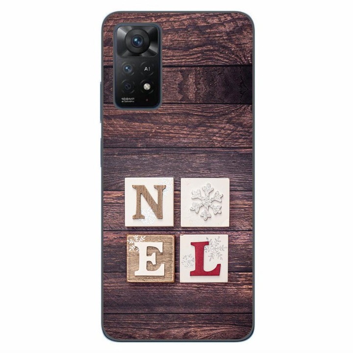 Калъф, съвместим с Xiaomi Redmi Note 11 Pro 4G, 5G Silicon Gel Tpu Модел Christmas Noel Wood