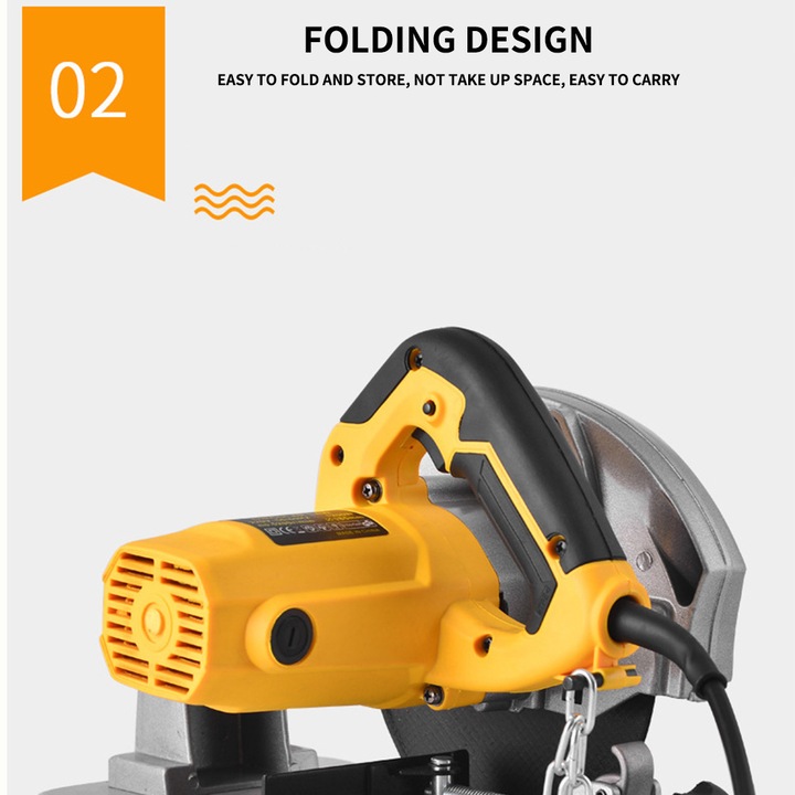 Режещ трион, мощност 1200 W, капацитет на рязане 185 мм