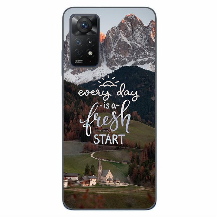 Калъф, съвместим с Xiaomi Redmi Note 11 Pro 4G, 5G Silicon Gel Tpu Модел Съобщение Ново начало