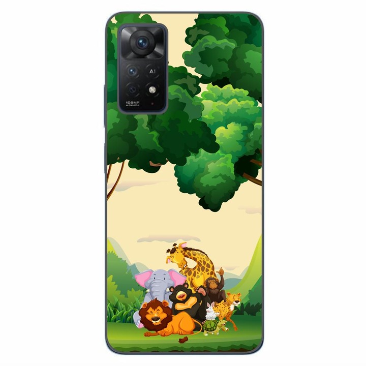 Кейс съвместим с Xiaomi Redmi Note 11 Pro 4G, 5G Silicone Gel Tpu Jungle Модел с животни