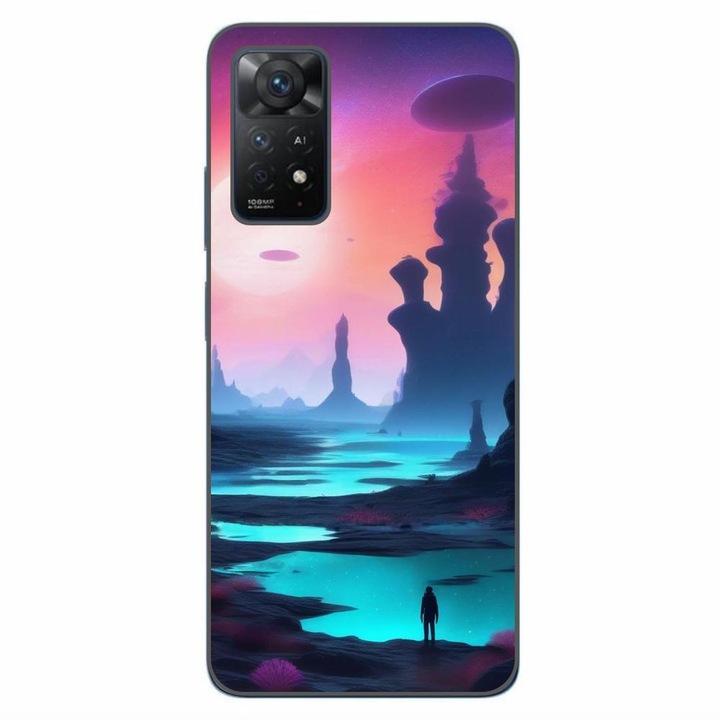 Капак, съвместим с Xiaomi Redmi Note 11 Pro 4G, 5G Silicon Gel Tpu Модел Mystic Planet