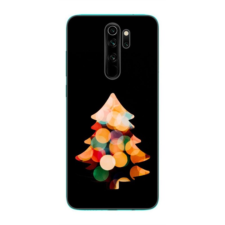 Husa compatibila cu Xiaomi Redmi Note 8 Pro Silicon Gel Tpu Model Craciun Brad Fundal Negru