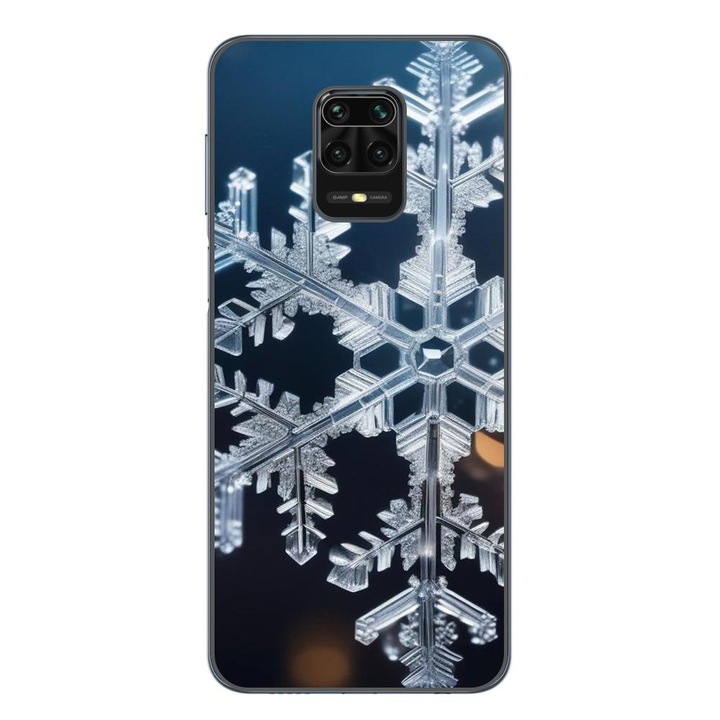 Husa compatibila cu Xiaomi Redmi Note 9 Pro Silicon Gel Tpu Model Big Snowflake