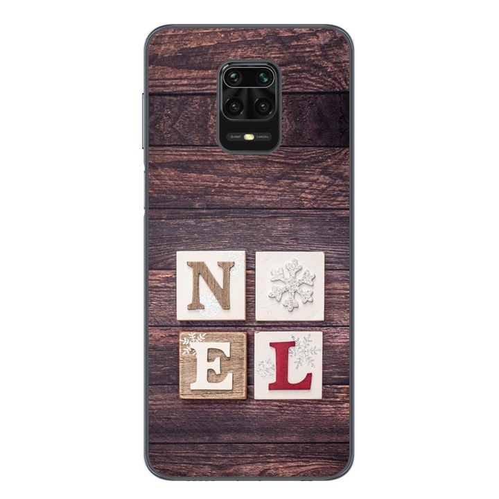 Husa compatibila cu Xiaomi Redmi Note 9 Pro Silicon Gel Tpu Model Craciun Noel Wood