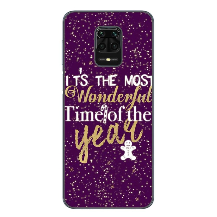 Husa compatibila cu Xiaomi Redmi Note 9 Pro Silicon Gel Tpu Model Craciun Wonderful Time Of The Year