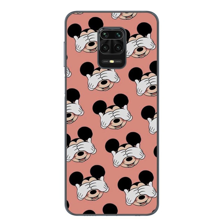 Husa compatibila cu Xiaomi Redmi Note 9 Pro Silicon Gel Tpu Model Mickey Pattern Peek A Boo