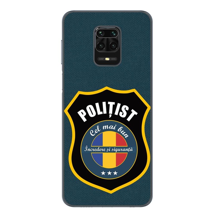 Husa compatibila cu Xiaomi Redmi Note 9 Pro Silicon Gel Tpu Model Politist