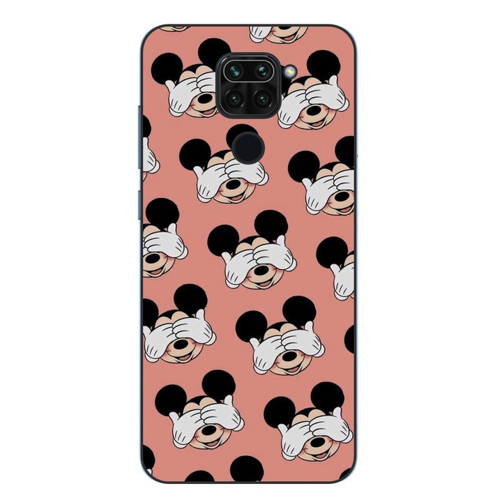 Husa compatibila cu Xiaomi Redmi Note 9 Silicon Gel Tpu Model Mickey Pattern Peek A Boo