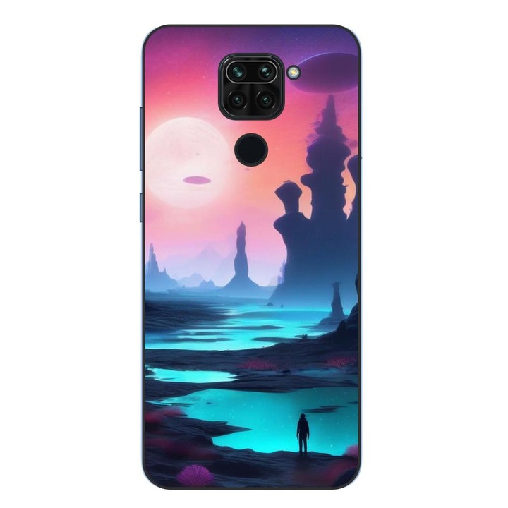 Husa compatibila cu Xiaomi Redmi Note 9 Silicon Gel Tpu Model Mystic Planet