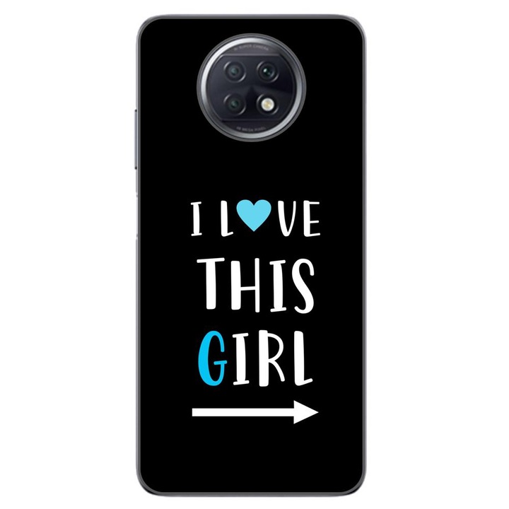 Калъф, съвместим с Xiaomi Redmi Note 9T Silicone Gel Tpu Couples Model I love This Girl