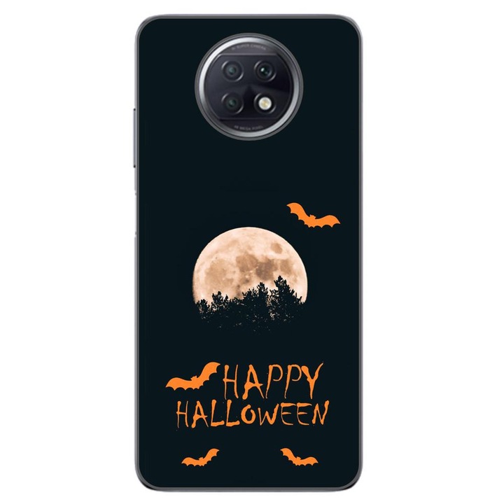 Husa compatibila cu Xiaomi Redmi Note 9T Silicon Gel Tpu Model Happy Halloween Luna Plina