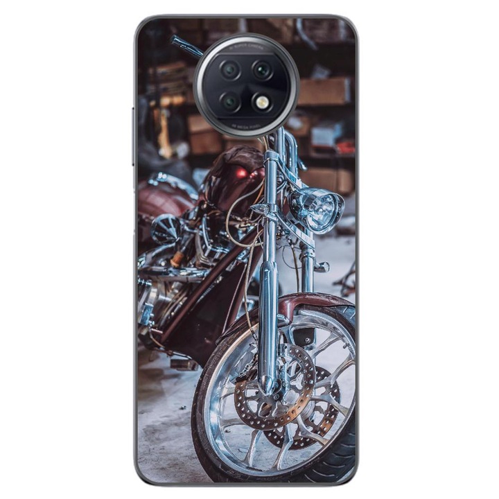 Капак, съвместим с Xiaomi Redmi Note 9T Silicon Gel Tpu Модел Harley Garage