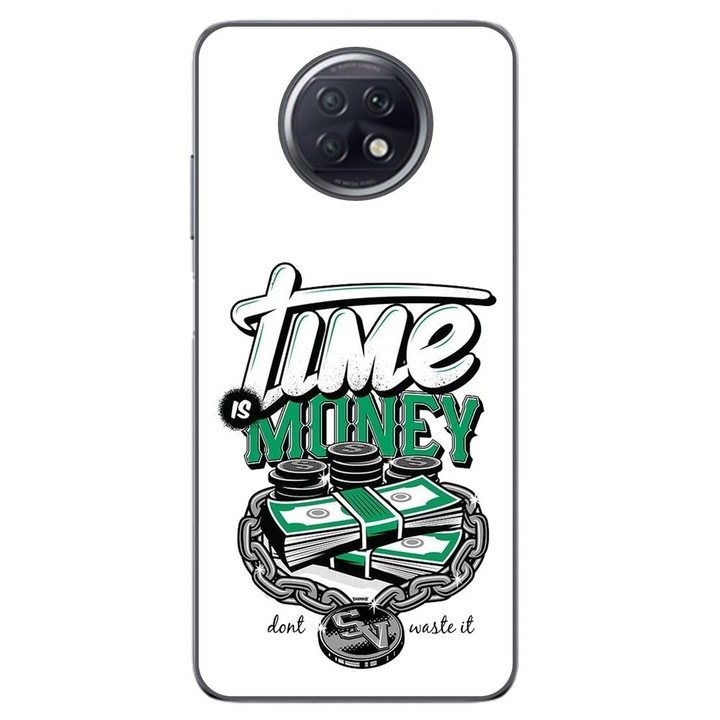 Калъф, съвместим с модел Xiaomi Redmi Note 9T Silicon Gel Tpu Message Time Is Money