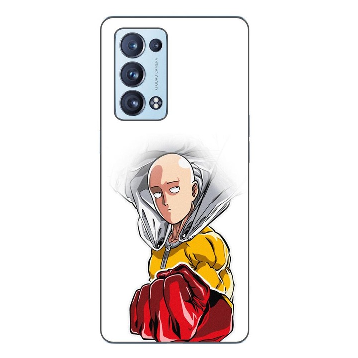 Husa compatibila cu Oppo Reno6 Pro 5G Silicon Gel Tpu Model One Punch Man Saitama