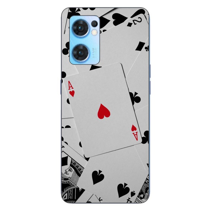 Калъф, съвместим с Oppo Reno7 5G Silicone Gel Tpu Poker Model