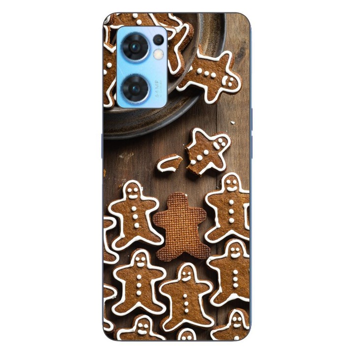 Калъф, съвместим с Oppo Reno7 5G Silicone Gel Tpu Christmas Sweet Cake Model