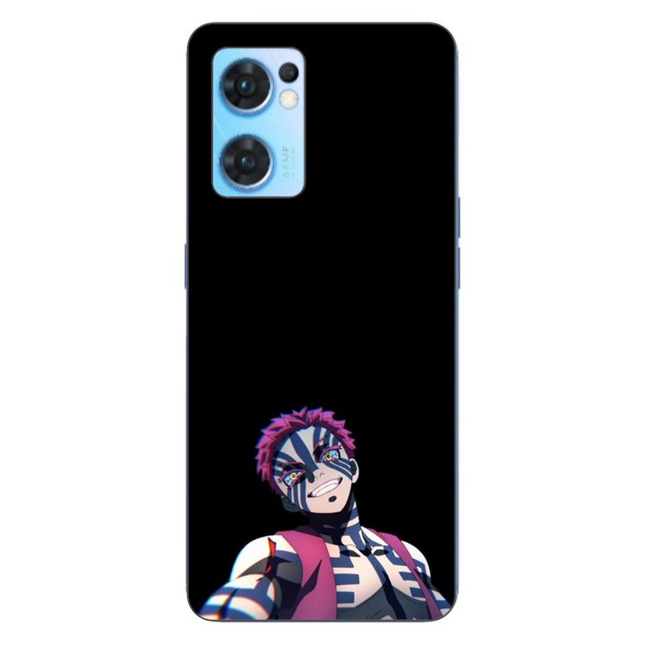Калъф, съвместим с модел Oppo Reno7 5G Silicon Gel Tpu Demon Slayer Akaza