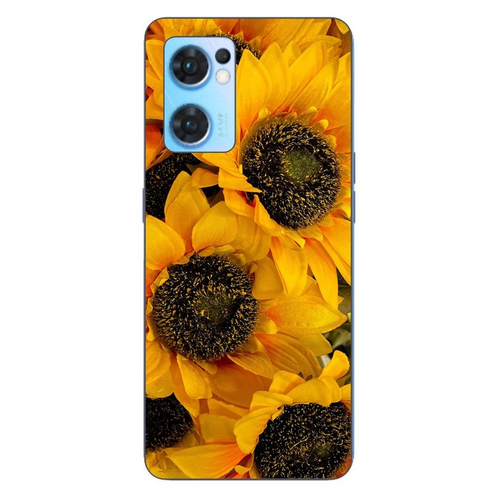 Калъф, съвместим с Oppo Reno7 5G Silicone Gel Tpu Sunflower Model